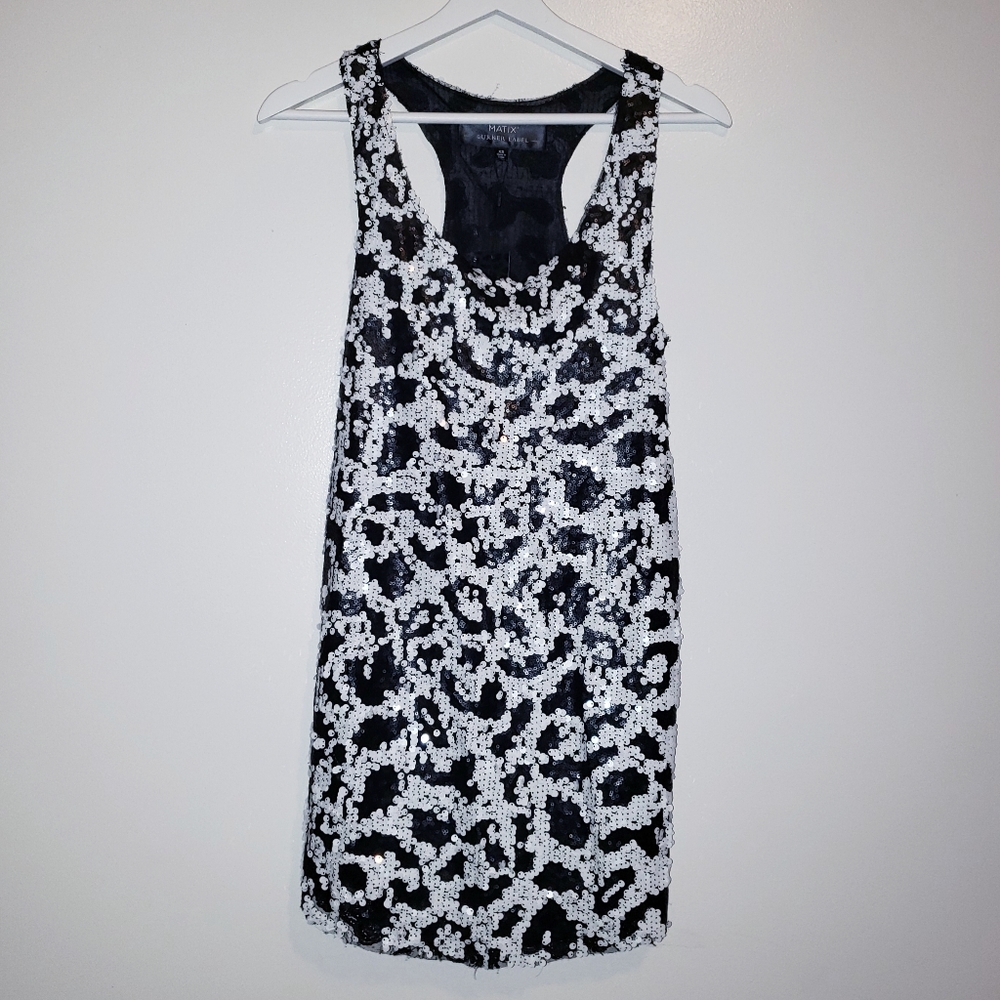 NEW! Sequins Matix Tank Mini Dress